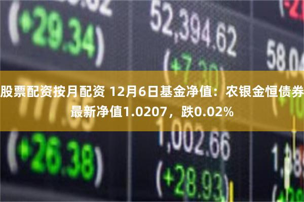 股票配资按月配资 12月6日基金净值:农银金恒债券最新净值1.0207,跌0.02%