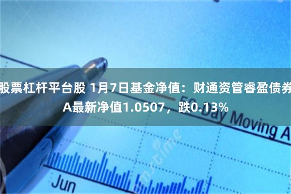 股票杠杆平台股 1月7日基金净值：财通资管睿盈债券A最新净值1.0507，跌0.13%