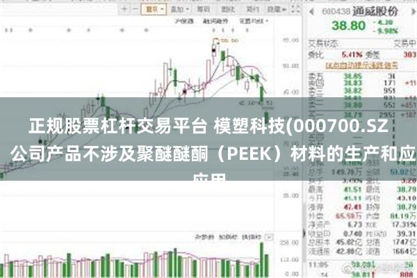 正规股票杠杆交易平台 模塑科技(000700.SZ)：公司产品不涉及聚醚醚酮（PEEK）材料的生产和应用