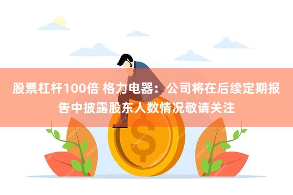 股票杠杆100倍 格力电器：公司将在后续定期报告中披露股东人数情况敬请关注