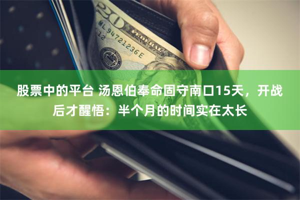 股票中的平台 汤恩伯奉命固守南口15天，开战后才醒悟：半个月的时间实在太长